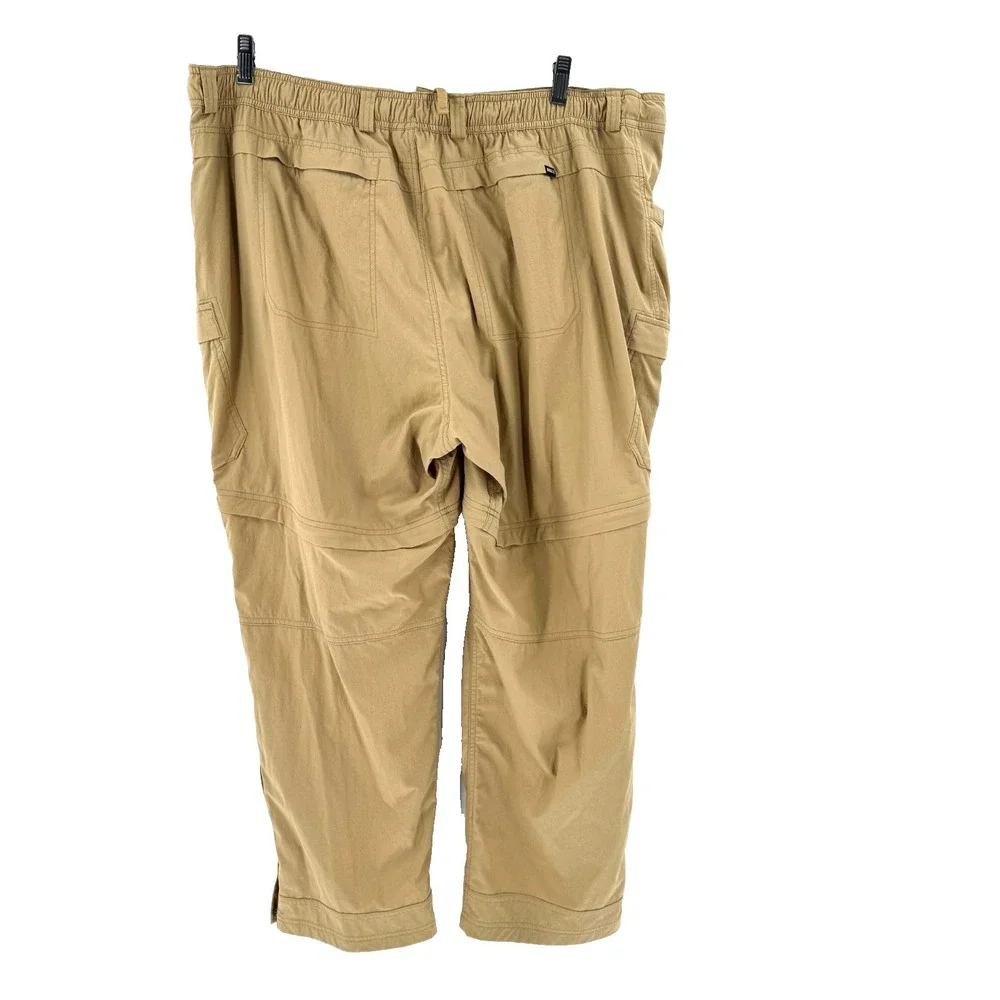 REI-Coop Sahara Convertible Cargo Pants Women's 24W Tan Outdoor Hiking Ankle Zip - Picture 11 of 12